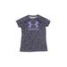 Under Armour Active T-Shirt: Purple Jacquard Sporting & Activewear - Kids Girl's Size X-Large