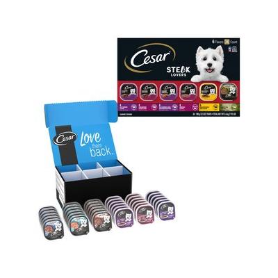 Cesar Home Delights & Classic Loaf in Sauce Variety Pack + Steak Lovers Variety Pack Small Breed Wet Dog Food