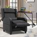 Latitude Run® Massage Gaming Recliner Chair, Lumbar Support PU Reclining Gaming Chair Sofa w/ Footrest Faux | 38 H x 26 W x 27 D in | Wayfair