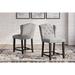 Signature Design by Ashley Jeanette Upholstered Counter Height Bar Stool (Set of 2) - 22"W x 25"D x 42"H