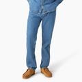 Dickies Men's Houston Relaxed Fit Jeans - Chambray Light Blue Size 31 32 (DUR08)