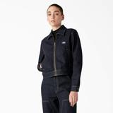 Dickies Women's Madison Denim Jacket - Rinsed Indigo Blue Size S (FJR17)