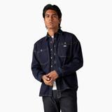Dickies Men's Houston Denim Shirt - Rinsed Indigo Blue Size S (WLR15)
