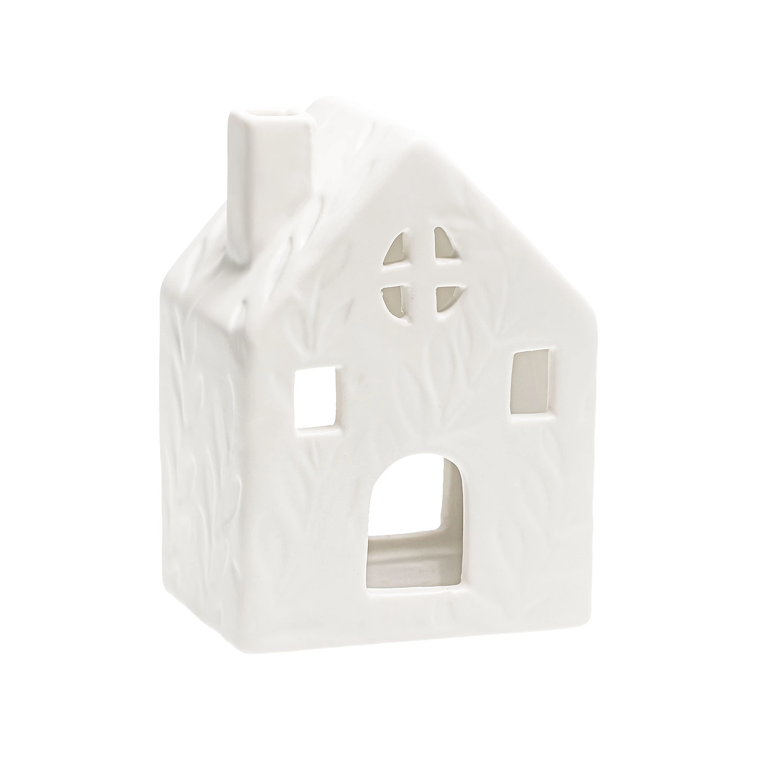 Haus aus Keramik, für Teelichter, 7,5 x 10 cm