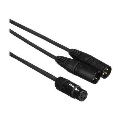 Pro Co Sound 3-Pin XLR Female to 2 3-Pin XLR Male Y-Cable - 1' YMXF2XM-1