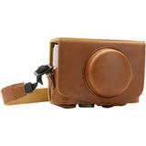 MegaGear Ever Ready Leather Camera Case for Canon PowerShot SX730 HS/SX740 HS (Light MG1175