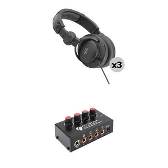 Polsen HPC-A30-MK2 Headphone Kit with 3 Headphones & Headphone Amplifier HPC-A30-MK2