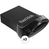 SanDisk 32GB Ultra Fit USB 3.1 Type-A Flash Drive (3-Pack) SDCZ430-032G-A46