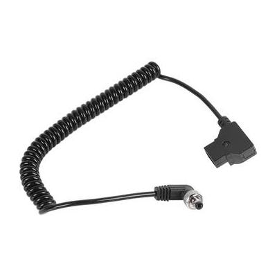 CAMVATE Coiled D-Tap to Locking DC 2.5mm Right-Angle Cable (Black, 39.4