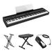 Roland FP-60X Value Bundle with Digital Piano, X-Stand, X-Bench, and Pedal (Black) FP-60X-BK