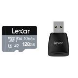 Lexar 128GB Professional 1066x UHS-I microSDXC Memory Card with SD Adapter and Ca LMS1066128G-BNANU