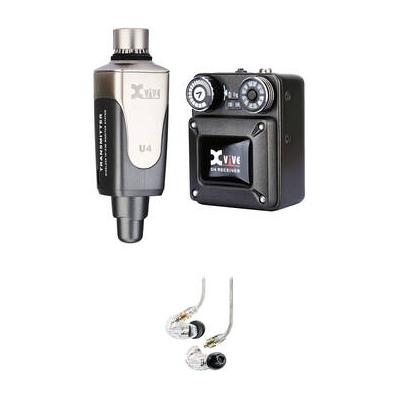 Xvive Audio U4 Wireless In-Ear Monitor Value Kit with 1 Receiver & 1 Shure SE215 Earpho U4