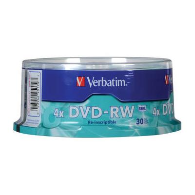 Verbatim DVD-RW 4.7GB, 4x Recordable Disc (Spindle Pack of 30) 95179
