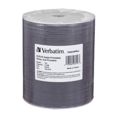 Verbatim DVD-R 4.7GB 16x Inkjet Printable Disc (100-Pack) 97016