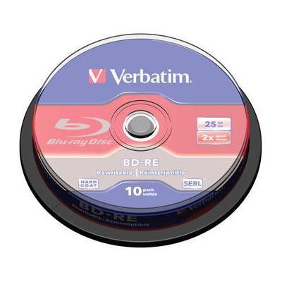 Verbatim Re-Writable Blu-ray Discs (25GB, 10-Pack) 43694
