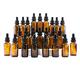 YIZHAO Amber Glass Dropper Bottles 30ml, with Glass Pipette Dropper, for Essential oil, Aromatherapy, Laboratory, Massage, Makeup, Mixing, Travel– 24Pcs