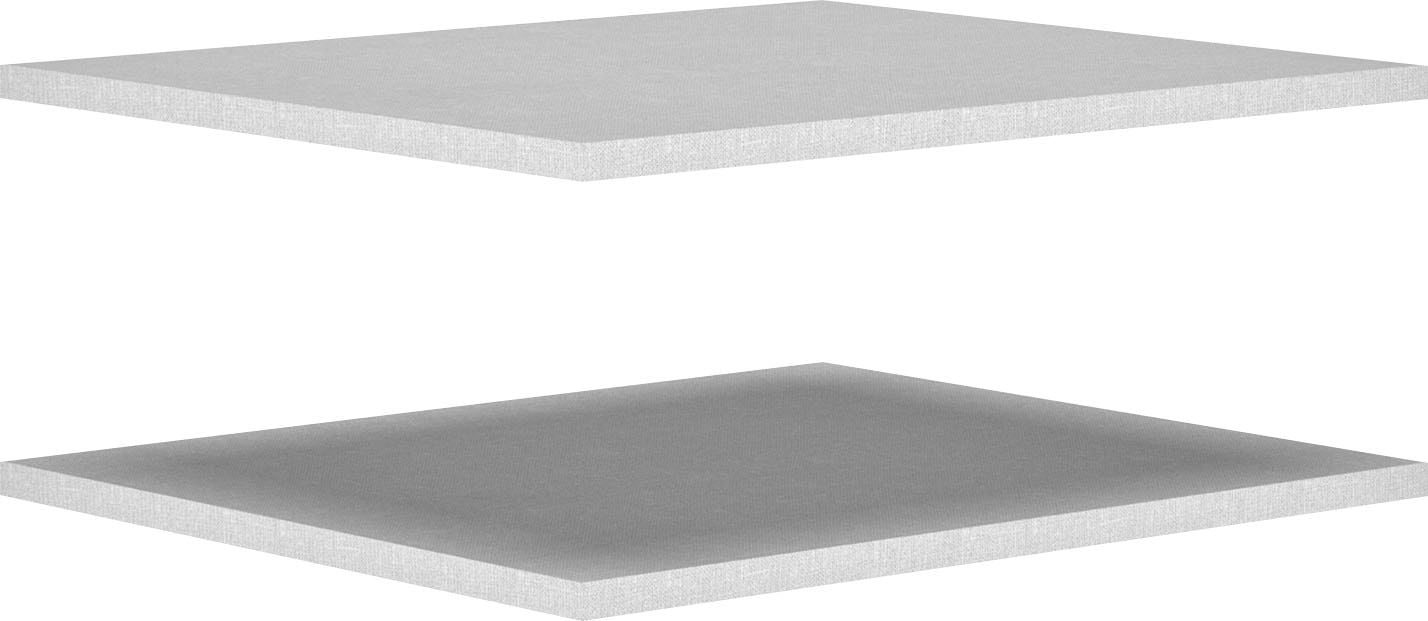 Einlegeboden GAMI "Enzo", grau (dekor graufarben), B:47cm H:1,8cm T:55cm, Spanplatte, Einlegeböden, Verschiedene Module einfach zu kombinieren
