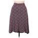 Market and Spruce Casual A-Line Skirt Knee Length: Blue Bottoms - Women's Size Medium