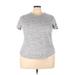 Old Navy Short Sleeve T-Shirt: Gray Tweed Tops - Women's Size 2X-Large