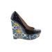 Steve Madden Wedges: Black Baroque Print Shoes - Women's Size 8