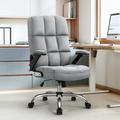 Inbox Zero Ergonomic Office Chair Velvet & Teddy Fleece Fabric Upholstered in Gray | 46.1 H x 27.16 W x 22.4 D in | Wayfair