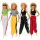 Leisure Sports Suit Style for 1/6 Barbie Doll Clothes Vest Pants Girls Accessories Toys for Children