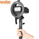 Godox S2 Flash Holder Bracket S-type Bowens Mount Lamp Holder Handheld for Godox Flash Light Snoot