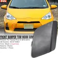 For Toyota Prius C Aqua 2012-2014 Front Bumper Tow Hook Cover Eye Towing Black Cap Trailer Unprimed