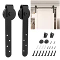 Mini Sliding Barn Door Hardware Kits Top Mounted Hanging Rail Hanger Track Steel Closet Door Roller