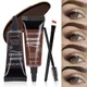 Eyebrow Enhancers Cream Women Natural Liquid Dyeing Eyebrow Set Brow Tattoo Pigments Lasting