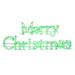 The Holiday Aisle® Merry Christmas Sign Color Changing RGBWW Lighted Display Plastic in Green | 27 H x 216 W x 1 D in | Wayfair