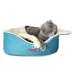 Purrrfect Life Oval Pet Beds for Cats and Small Dogs Snuggery Pet Bed with Attached Blanket Hooded Bolster Bed Ultra Soft Short Plush Washable High Resilience PP Cotton and more