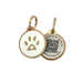 Pet Dwelling Premium QR Code Pet ID Tags - Dog Tags and Cat Tags Connect to Online Pet Profile Receive Instant Scanned Tag Location Email Alert(Gold White Paw)