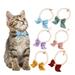 LA TALUS Pet Necklace Adjustable Bright Color Lobster Clasp Design Allergy Free Easy-wearing Show Unique Charm Resin Imitation Pearl Pet Cat Bow-knot Necklace Pet Supplies Red S