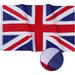 FLAGWIN British Flag 3x5 Ft Union Jack Flag Outdoor Made in USA Embroidered Sewn Stripes UK Flag with Brass Grommets Heave Duty Nylon Union Flag Great Britain Flag