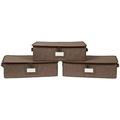 Keepsakes - Zip-Top Storage Box - Duty Polyester- Reinforced - Stackable Design - Indoor Storage-Brown Heather