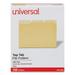 1 PK Universal Deluxe Colored Top Tab File Folders 1/3-Cut Tabs: Assorted Letter Size Yellow/Light Yellow 100/Box (10504)