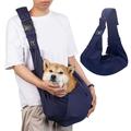 Washranp Dog Padded Single Sling Bag Small Pet Padded Shoulder Strap Hook Handbag with Mesh Pocket for Outdoor Travel