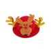 Christmas Pets Antlers Bowler Hat Headwear Pet Costume Accessory for Cats Dogs (Red Hat with Golden Antlers)