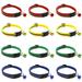 PuppyIDCollarIdentificationSoftNylonAdjustableBreakawaySafetyWhelpingLitterCollarsforNewbornPets12pcs Red *3+ yellow *3+ green *3+ blue *3 F16417