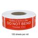 HLGDYJ 150 & 500Pcs/Roll Warning Sticker Handle With Care DO NOT BEND 2.5x7.5cm Transport Packaging Remind Labels