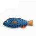 CSCHome Cat Toys Cats Catnip Fish Toys Cat Chew Toys for Boredom Refillable Catnip Cat Toys for Puppy Kitten 7.9X4.3inch(Dark Blue)