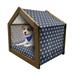 Star Pet House Patriotic Star of the American Flag Independence Themeds of Freedom Outdoor & Indoor Portable Dog Kennel with Pillow and Cover 5 Sizes Night Blue Tan by Ambesonne