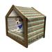 Butterfly Pet House Retro Style Pattern with Butterfly Silhouettes Group in Various Color Shades Outdoor & Indoor Portable Dog Kennel with Pillow and Cover 5 Sizes Multicolor by Ambesonne
