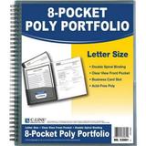 2 PK C-Line 8-Pocket Spiral-Bound Poly Portfolio (33081)