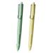 2Pcs Retractable Fountain Pens Refillable Fountain Pens Extra Fine Nib Inkless Writing Pen Suitable for School and Office Writing - Green+yellow