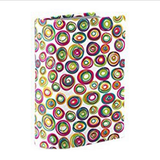 Stretchable Book Cover 1-Count Rounds Pattern Stretchable Fabric Book Cover Fits Standard Size Books 8 x 10 in.