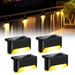 Solarera 1 LED Solar Deck Lights Outdoor Waterproof Auto Switch Solar Fence Light for Outside Patio Yard Multicolor 4Pcs