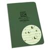 Rite in the Rain Weatherproof Soft Cover Notebook 4 5/8 x 7 1/4 Green Cover Universal Pattern (No. 974) 7.25 x 4.625 x 0.375