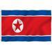 3x5 Foot North Korea Flag Canvas Header and Double Stitched 100D